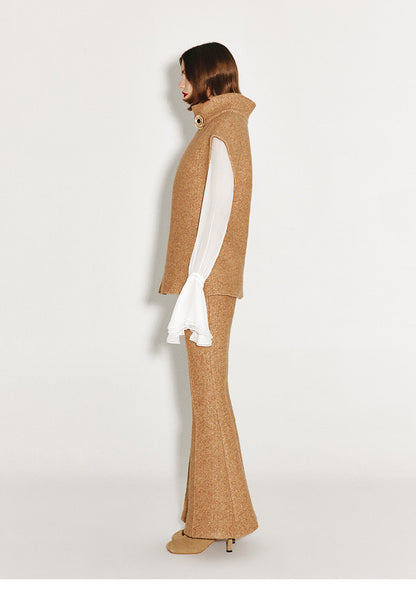 ATELIER MISS LU autumn three-dimensional bud hem tweed coat - LUCINDA