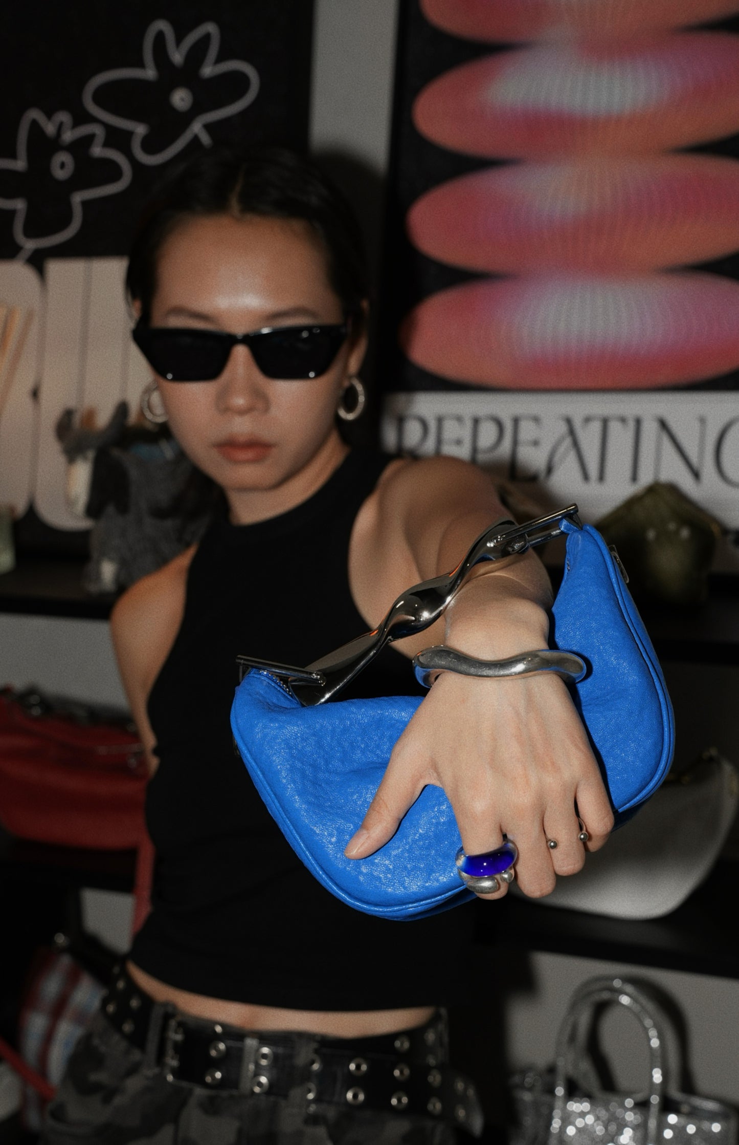 IUBALLET Quantum Gravity Metal Tote Futuristic Crossbody Bag - GUILT.