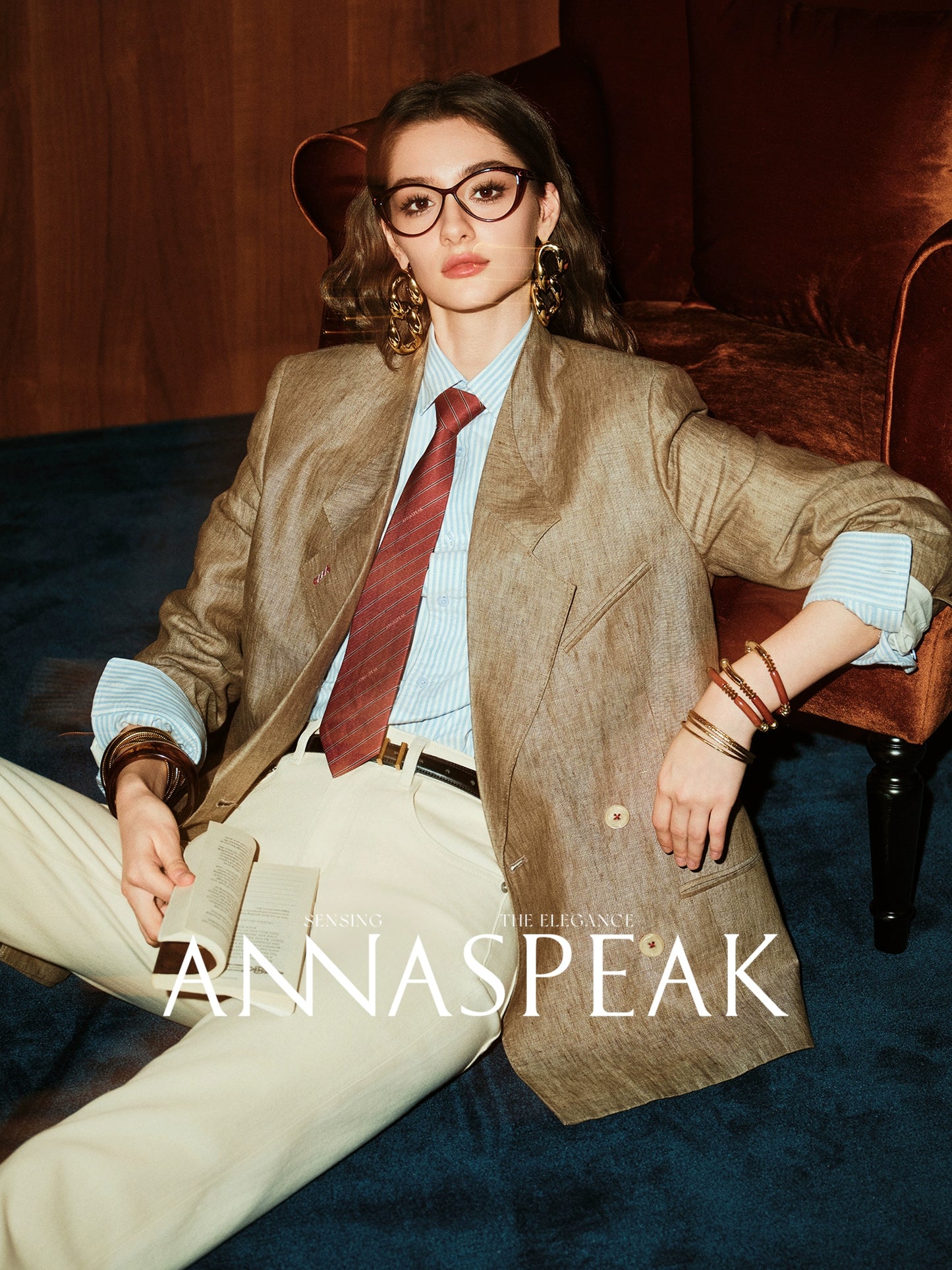 ANNASPEAK Linen Old Money Style Suit -FIGS.