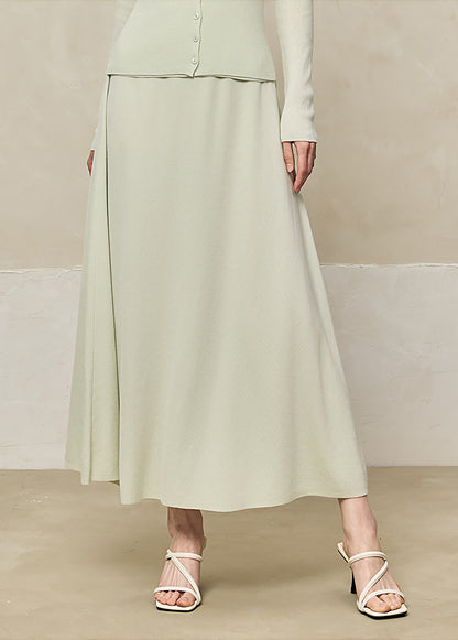 HECO High-waisted Draped Maxi Tencel Knitted Skirt - THERE.