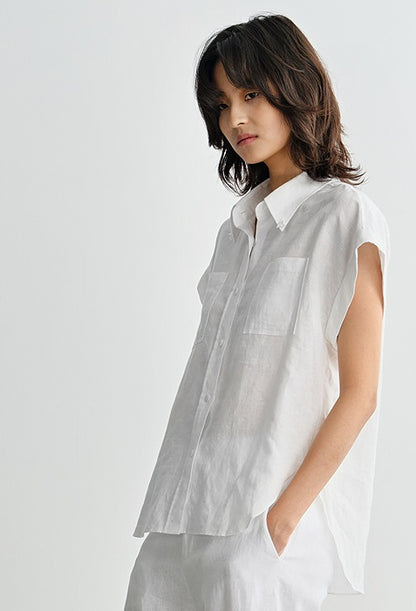 COMME MOI women's high-tech linen shorts and shirts outfit set - ELIJAH.