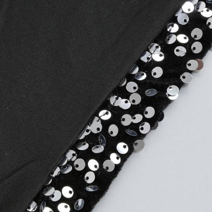 DOLLY Luxury Black Sleeveless Sequin Mesh Ribbon Birthday Dress-CARAMEL