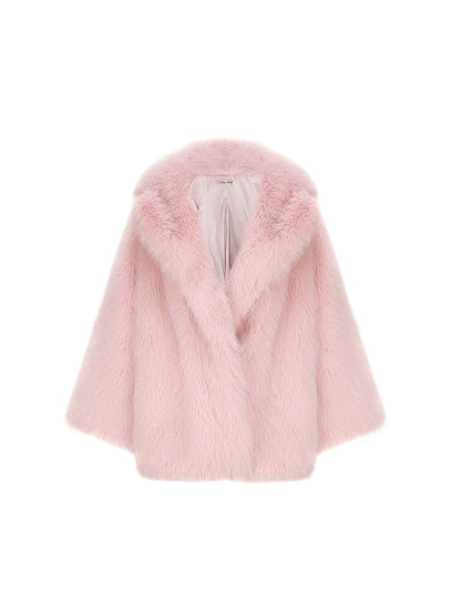Le Palais Vintage Original Pink Luxury Fox Fur Jacket-KIRIYAMA.