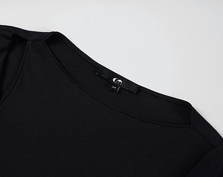 COMME MOI Lu Yan designer new women's fake two-piece irregular dress - HAPPY.