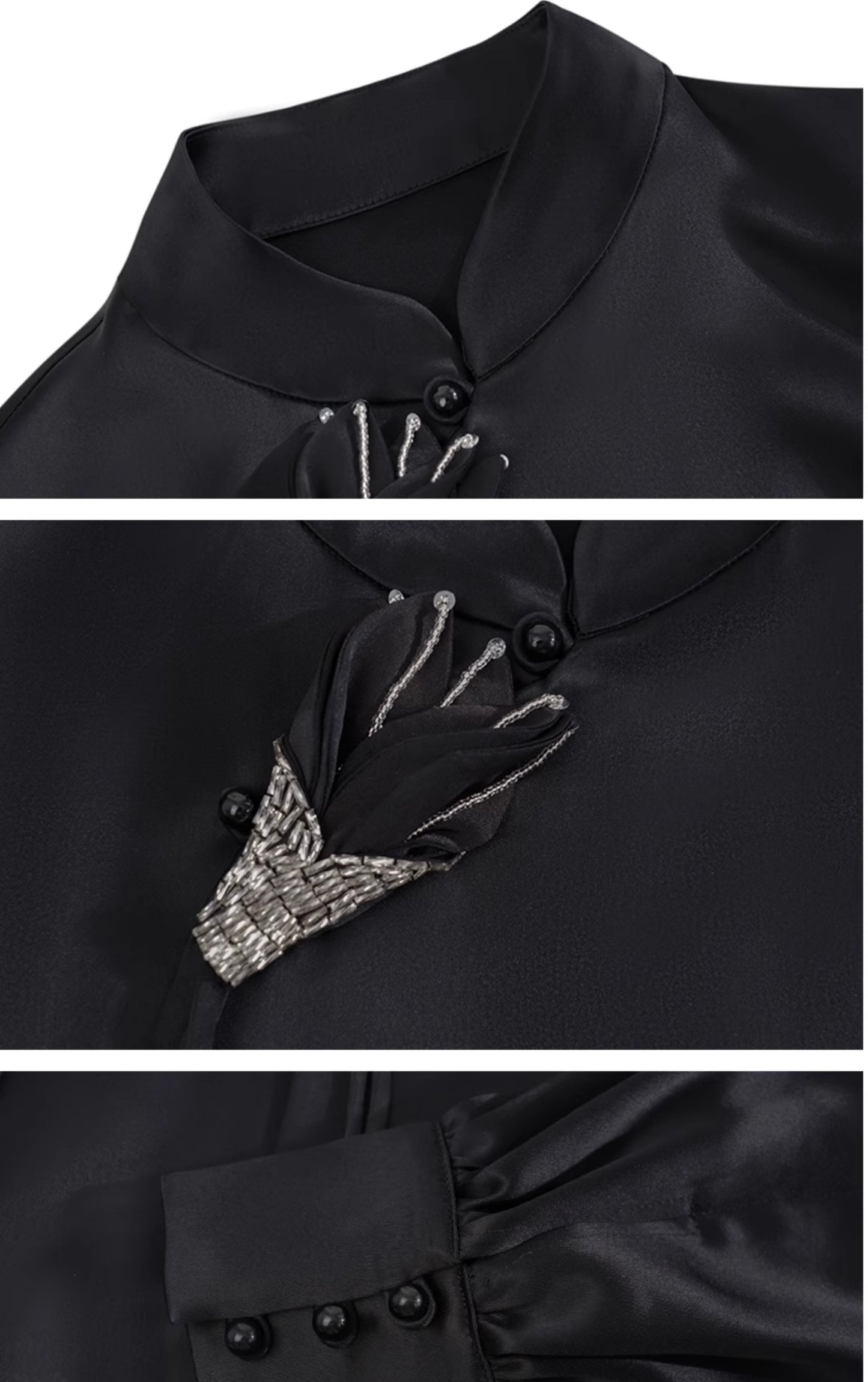 HECO Three-dimensional Handmade Stand-Up Collar Shirt Top Woman - all.