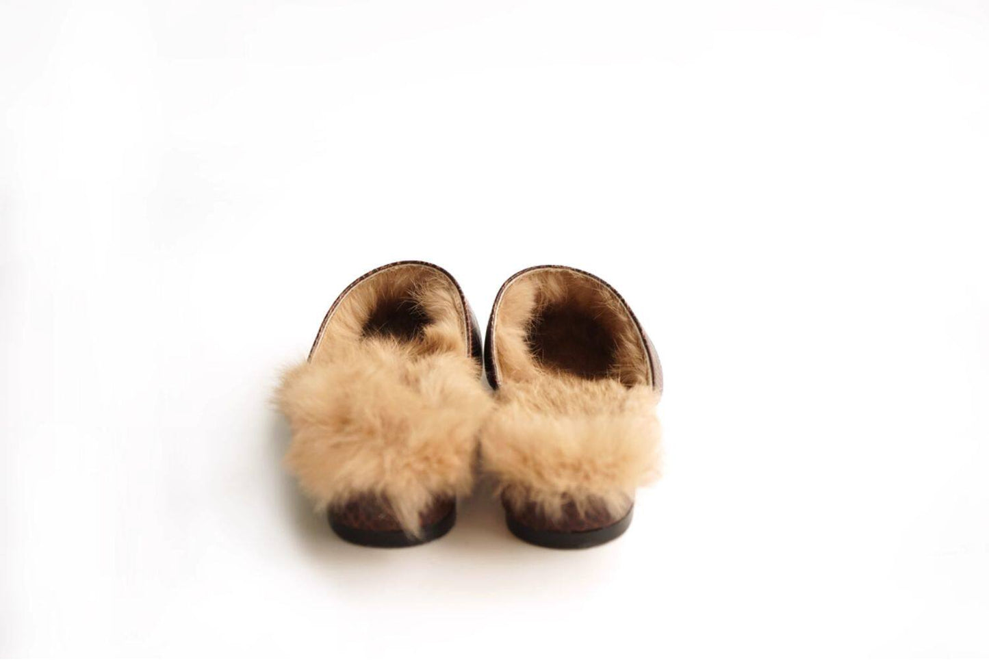 B-FEI pointed toe fur shoes-MARU.