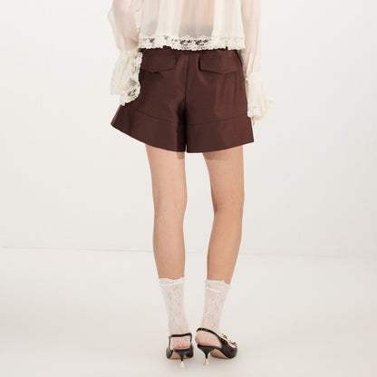 FAME Pastoral Flower Embroidered Shorts - GARIN