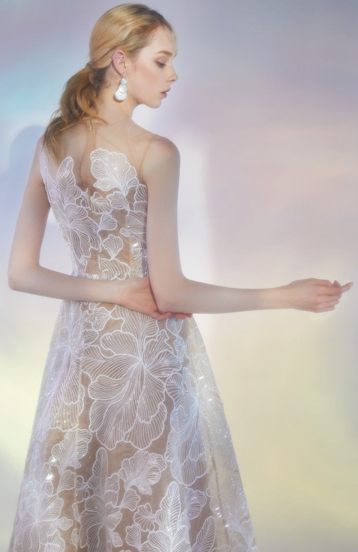 Wardrobes by Chen Elegant White Sleeveless Couture Lace Wedding Dress-Noa