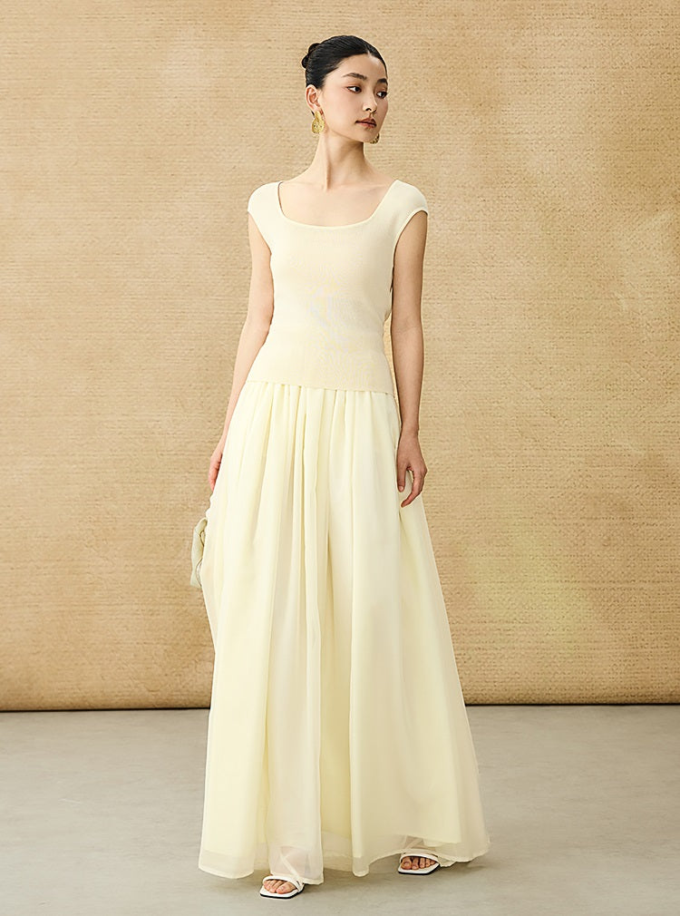 HECO Double Tulle Ballet Style Umbrella Skirt And Top Outfit Set - MATRIC.