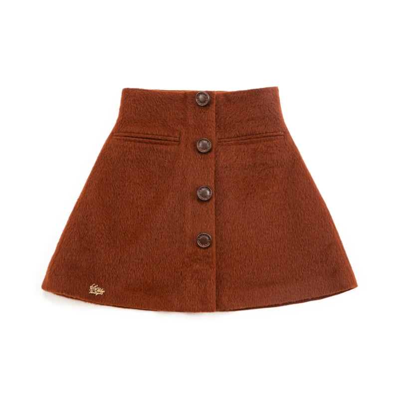 Le palais vintage Merlard style tweed short jacket high-waisted A-line short skirt-LAIR.
