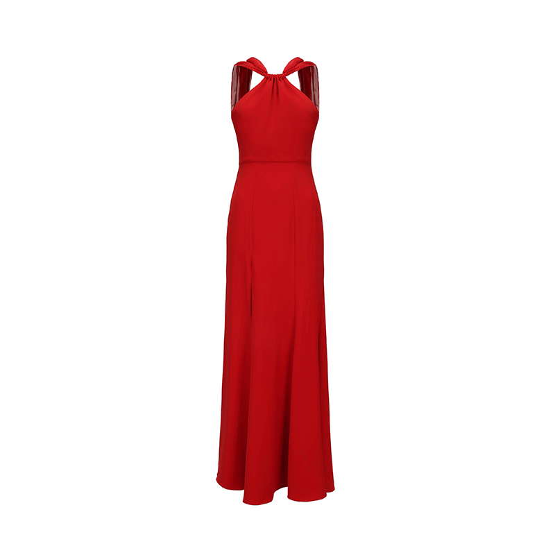 ATELIER MISS LU Shoulder Stitch Slit Fishtail Dress - ROSS.