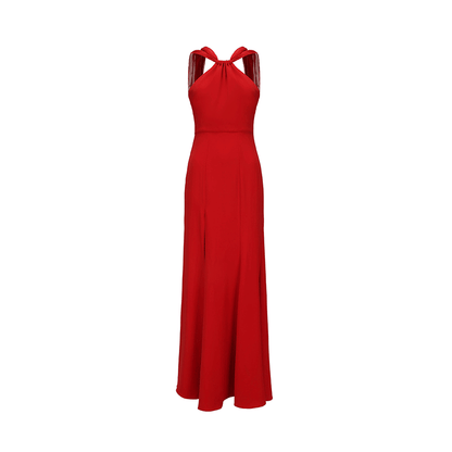 ATELIER MISS LU Shoulder Stitch Slit Fishtail Dress - ROSS.