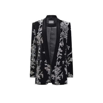 M essential Mackay designer iron orchid embroidered suit - Selima