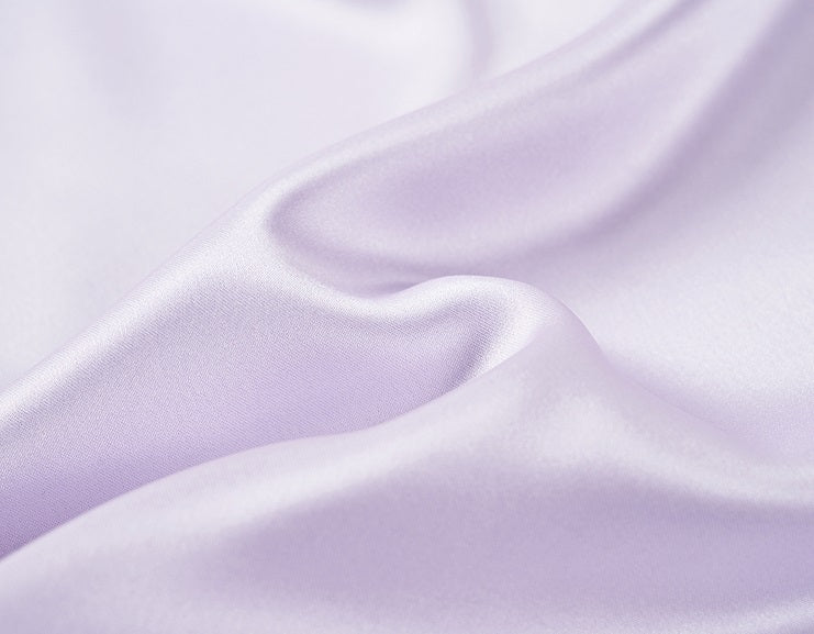 COMME MOI  Double-Sided Satin Lace-up Purple Straight top - NORA.