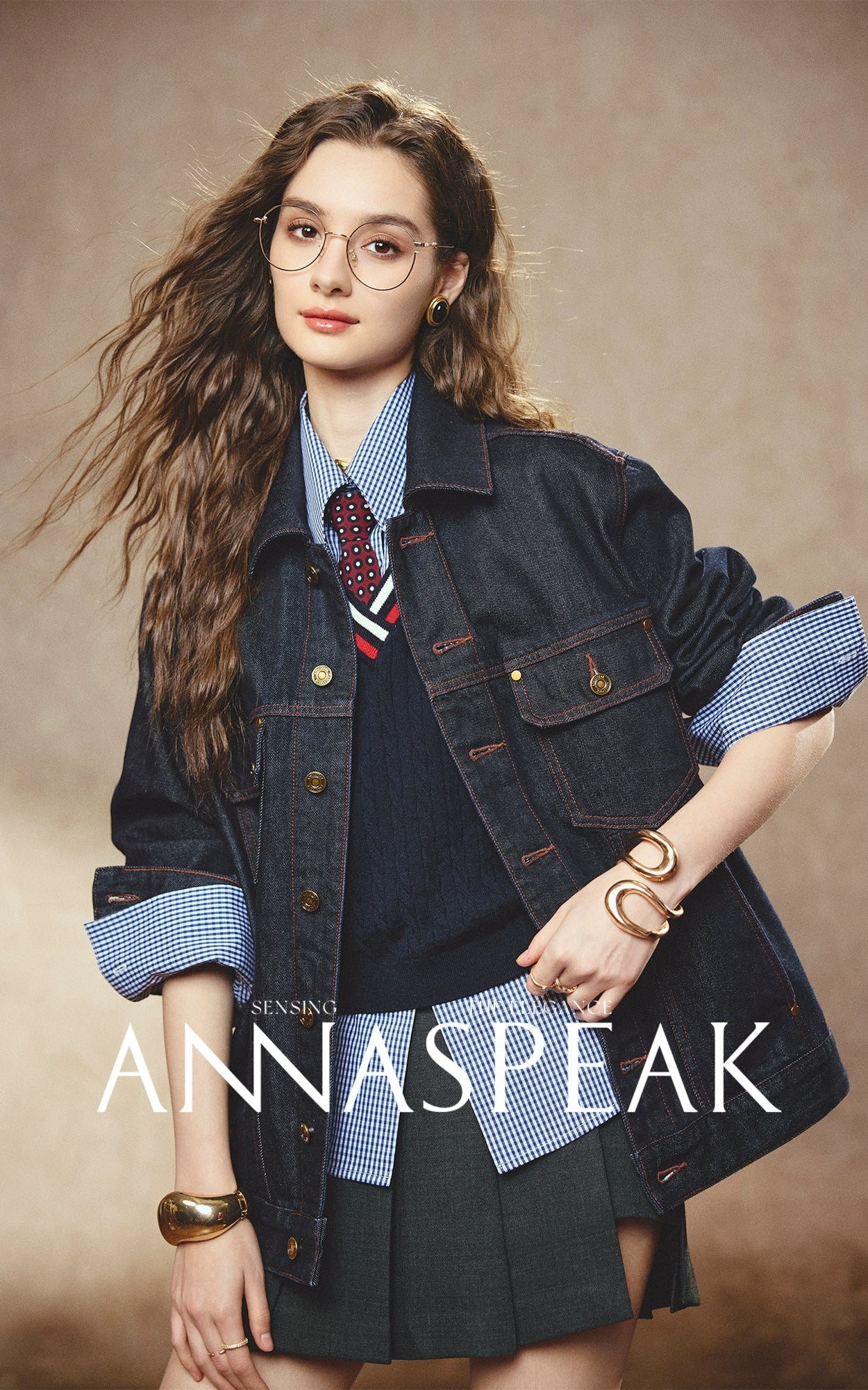 ANNASPEAK starfish denim silhouette denim jacket-SARE.