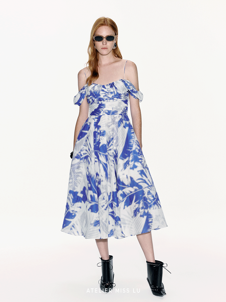 ATELIER MISS LU Mulberry Silk Linen-blend Slip Dress - BILLIE