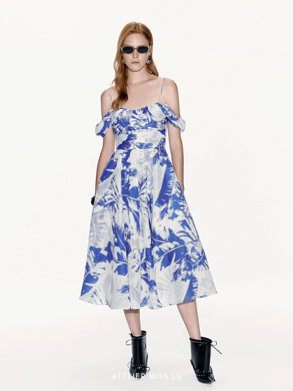 ATELIER MISS LU Mulberry Silk Linen-blend Slip Dress - BILLIE