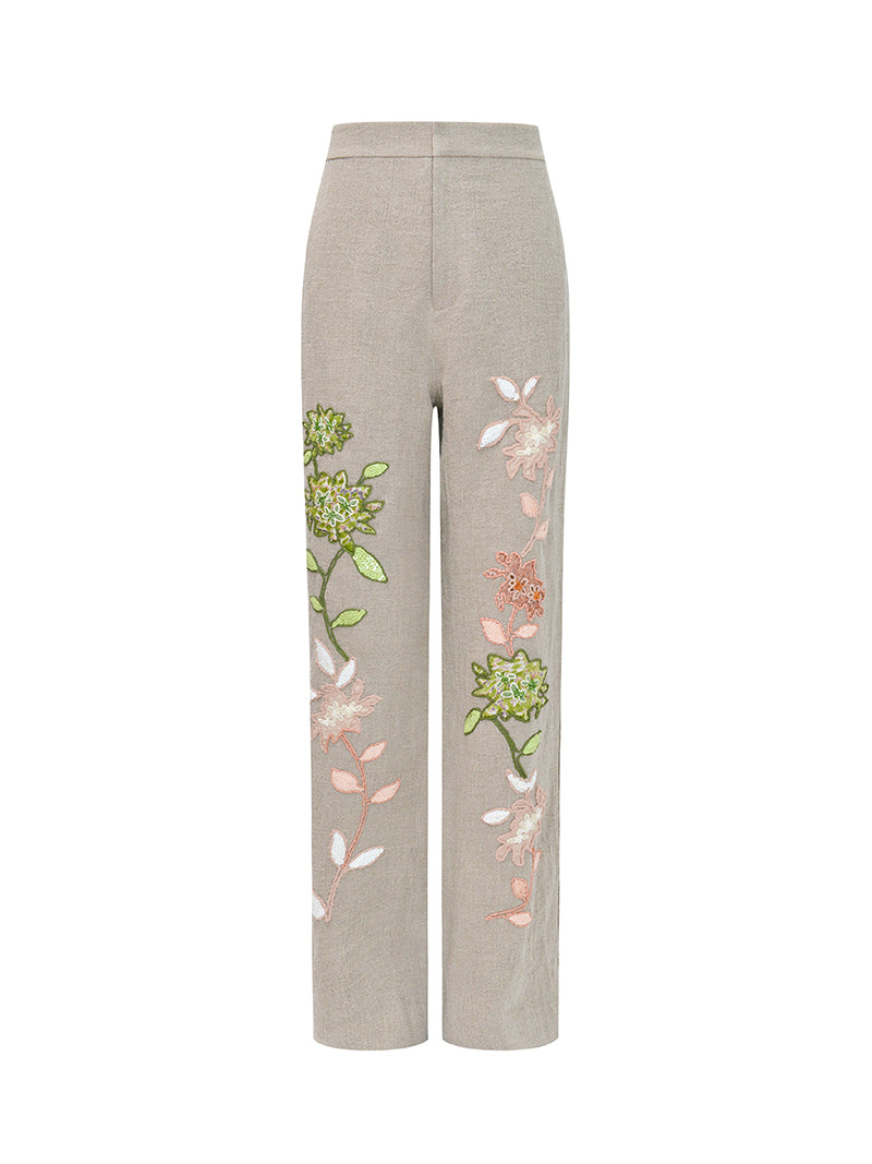 M essential Mackay designer Sedum patch shirt jacket pant set - Eight Treasures