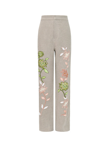 M essential Mackay designer Sedum patch shirt jacket pant set - Eight Treasures