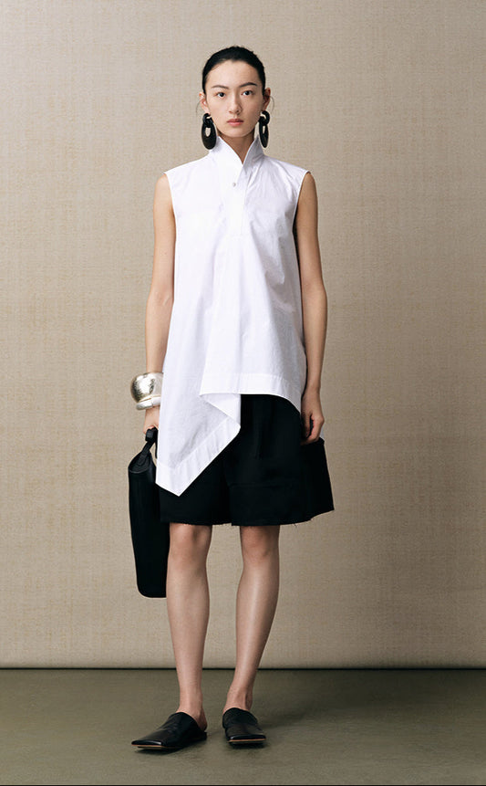 ZHUCHONGYUN A-line silhouette strappy cropped Short-HOUSE.