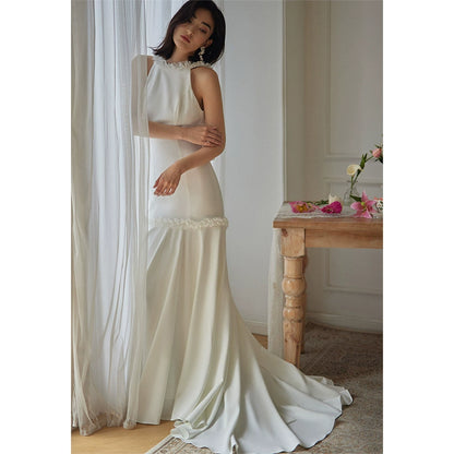 GOUDIN wedding fishtail light luxury evening dress-PIPER.