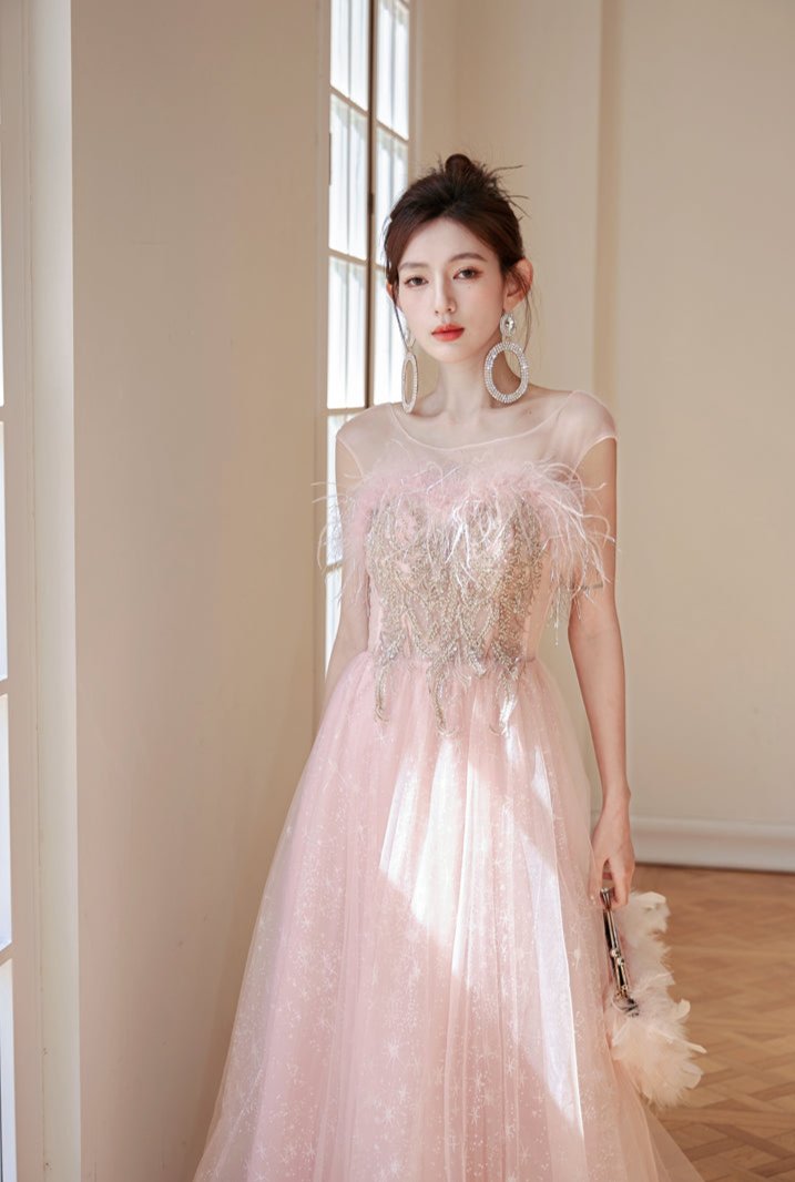 DOLLY Elegant Off Shoulder Sleeveless Embroidery Long Tutu Dress-IMOGEN