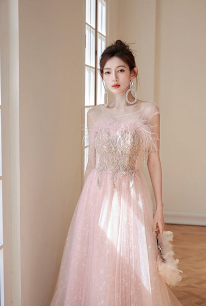 DOLLY Elegant Off Shoulder Sleeveless Embroidery Long Tutu Dress-IMOGEN