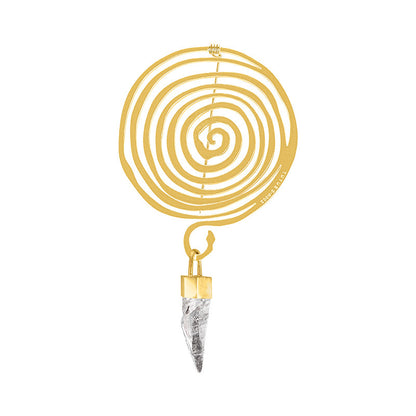TUYUE Brass Gold Plated Energy Structure Natural Brooch Pendant- LUNA.