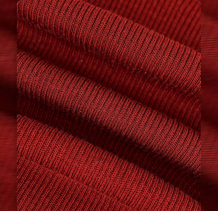 HECO Chinese style U-neck nail bead shoulder wrap small fly sleeve top - ROSE.