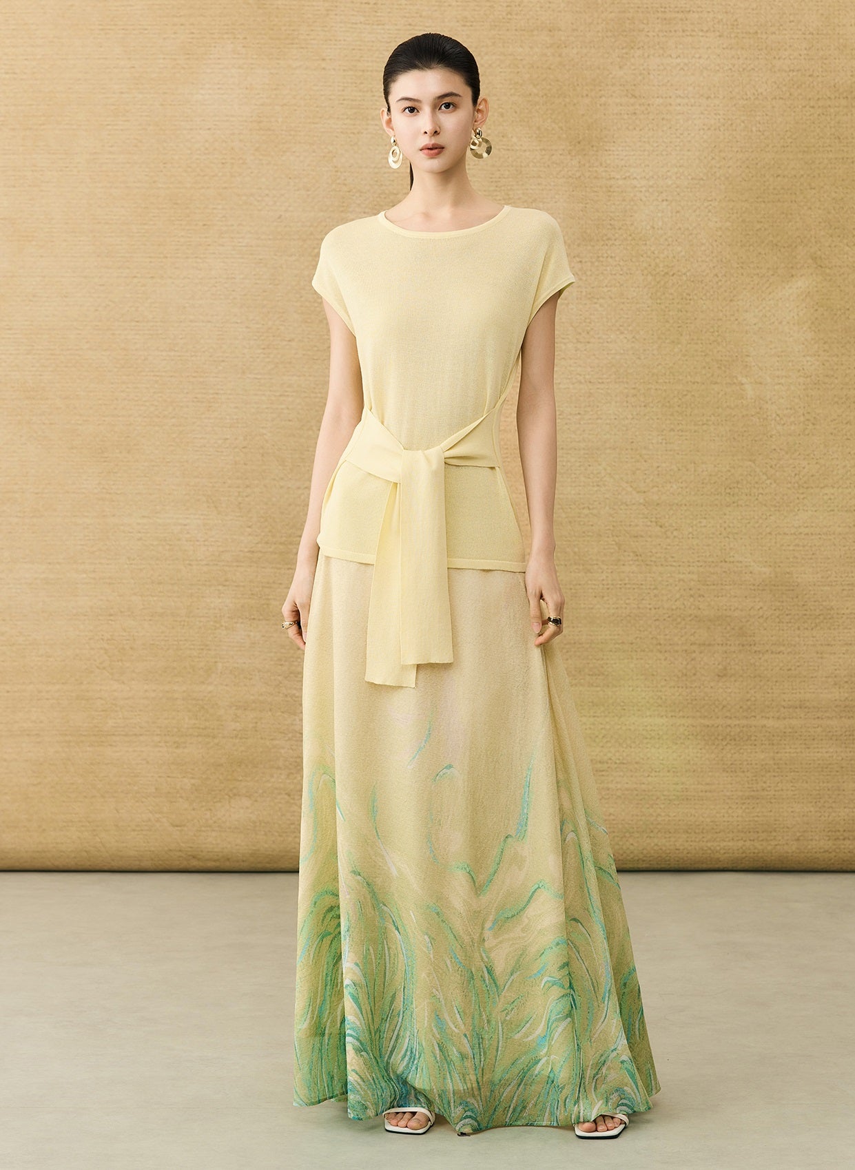 HECO Chinese Style Gradient Print Summer Temperament Charm Skirt - ZADE.