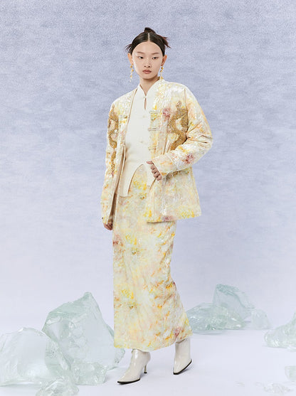 HECO 100% polyester tie dye long sleeve Jacket Sense Women's Top - glad.