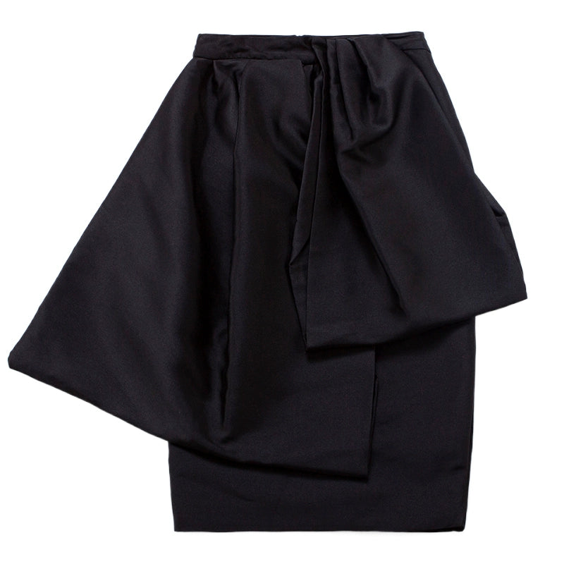 Le Palais Vintage Original Vintage Black Irregular Luxury High-waisted Pencil Skirt-GAL