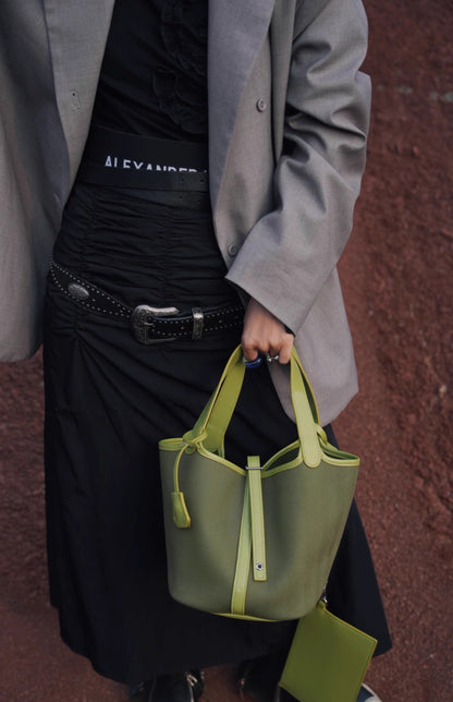 IUBALLET Elegant Green Bucket Bag - GENRE.