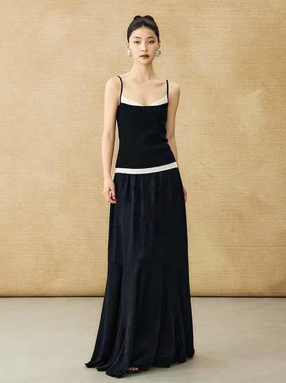 HECO Chinese Style Acetate Jacquard Elasticated High-waisted Fishtail Skirt - BETH.