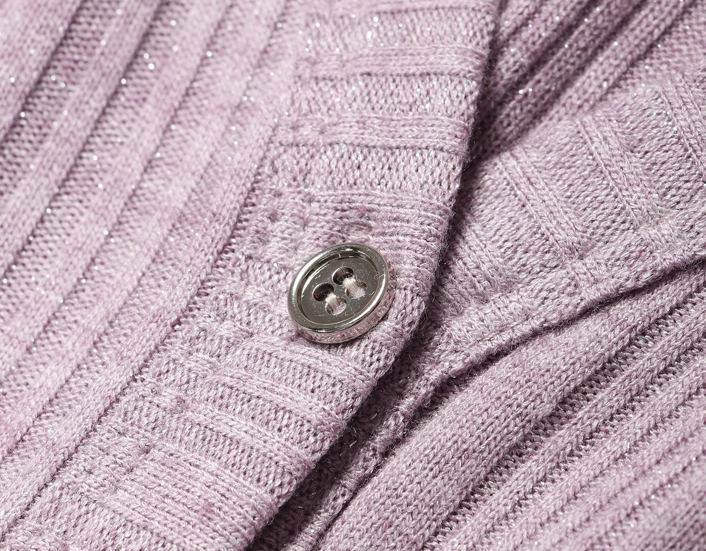 WANGXO | Bright Silk Knit V-Neck Waist Ruffle Top -SÁYA.