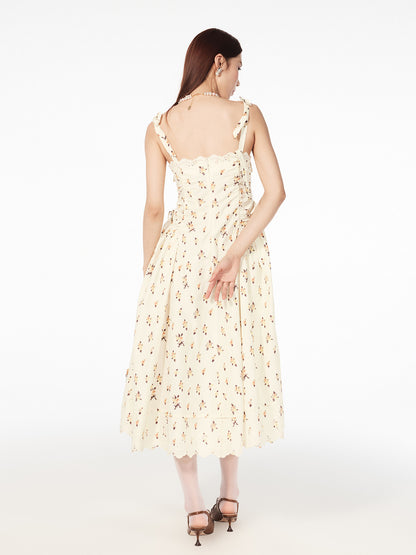 FAME pastoral print beaded floral slip dress - OLIVIA