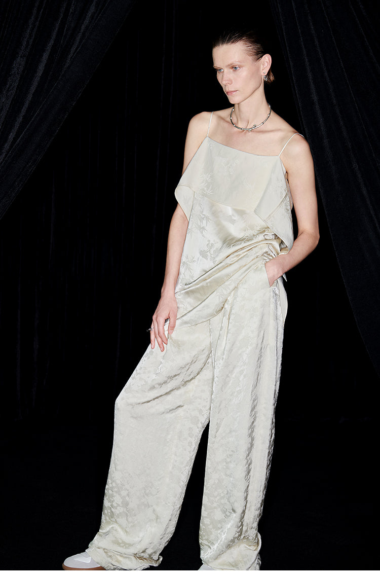 M essential Mackay designer  jacquard cool straight-leg trousers - Yuehui.