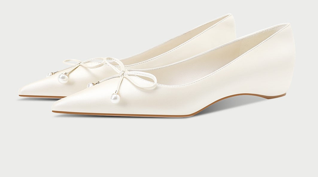 PJJUU French style white flat shoes -ARMAN.
