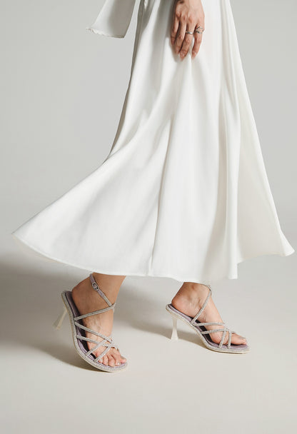 SHOESZOOO Summer Wear Open Toe Stiletto Sandal Heels - TOAST.