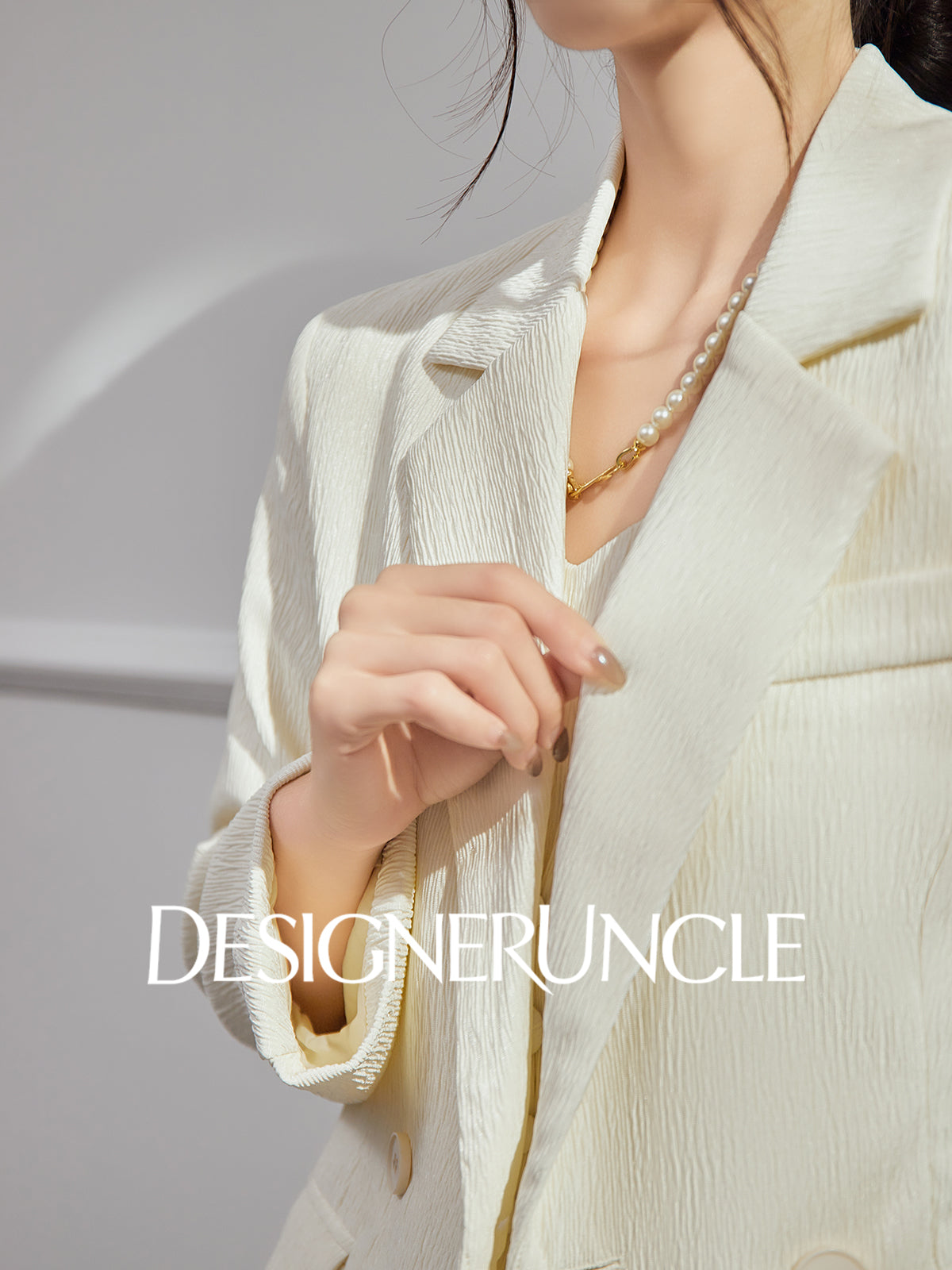 DGU |Off-white suit luxury niche French vintage top skirt  - GRANT.