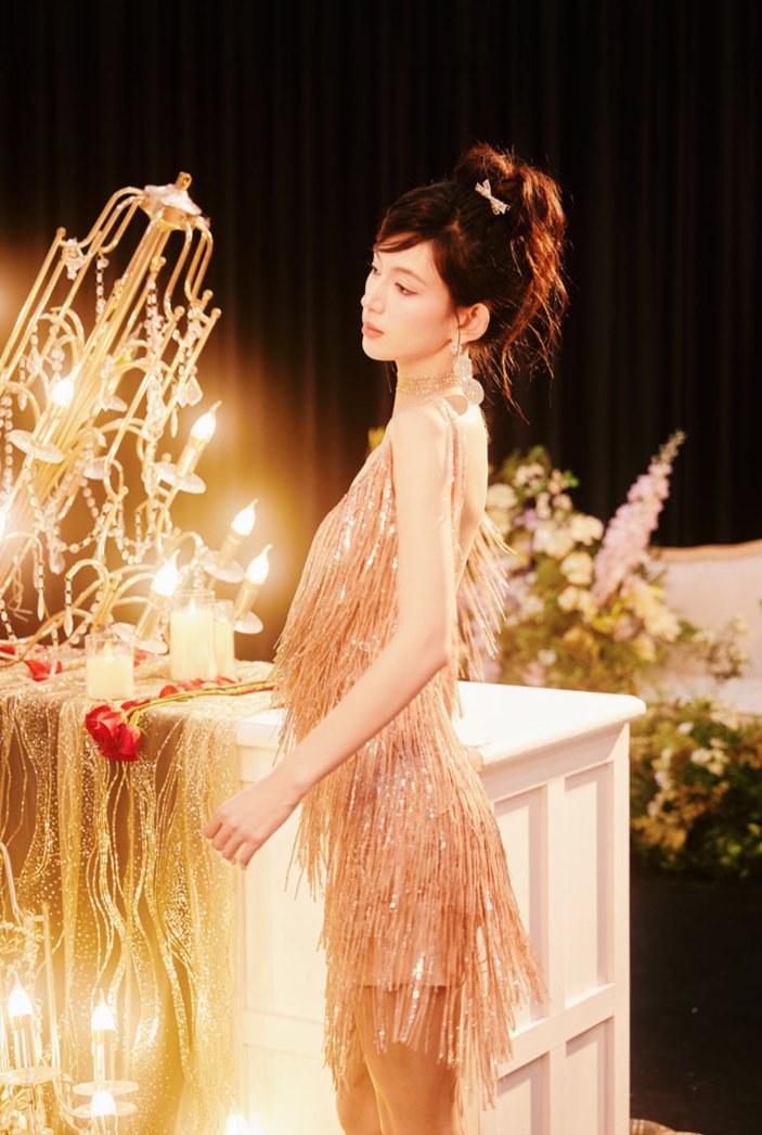 DOLLY Luxury U-Neck Star Light Tassel Sleeveless Backless Short Party Dress-PHEOBE