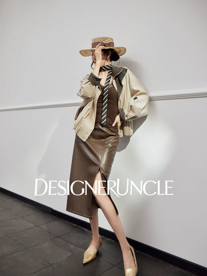 DGU "Fog Brown" autumn new loose casual versatile niche design jacket - NOW.