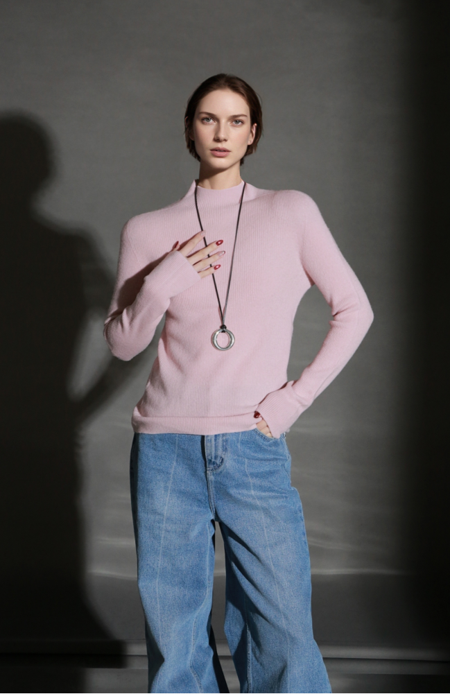 PIAOIN minimalist wool base layer women's turtle neck sweater top-GENA