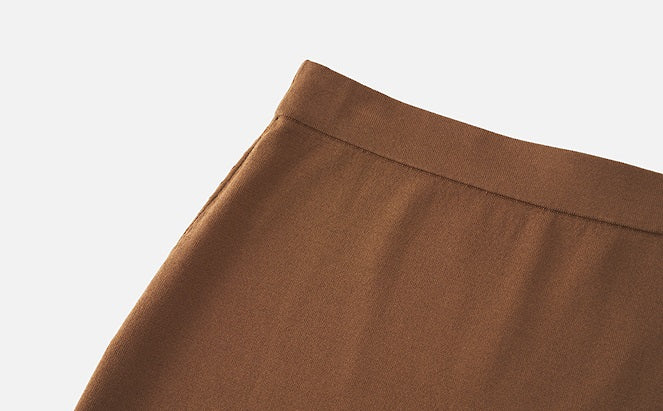 ZHUCHONGYUN sequin embroidery straight knit skirt and vest-REM.