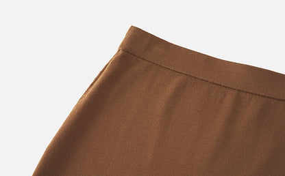 ZHUCHONGYUN sequin embroidery straight knit skirt and vest-REM.