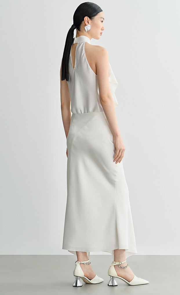 COMME MOI Lv Yan Designer Summer Women's Small Stand Collar Floater Top - ALTER.