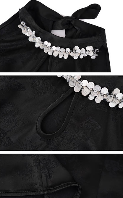 HECO Hollow Lace Temperament Off-the-shoulder Vest- WHOLE.