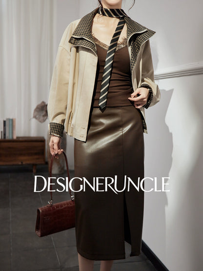 DGU "Fog Brown" autumn new loose casual versatile niche design jacket - NOW.