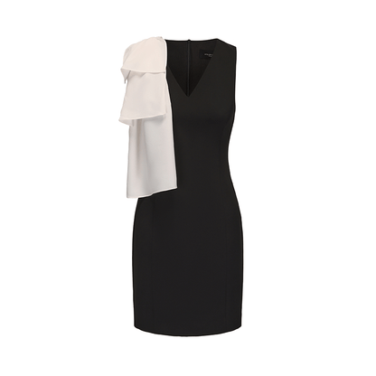 ATELIER MISS LU Shoulder Layered Ribbon Waist Dress - AMBIENCE.