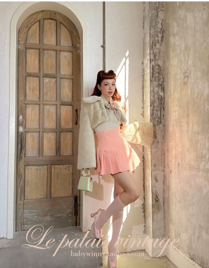 Le Palais Vintage Luxury Long Sleeves Slim Fit Sweater Set Dinner date Suit-Natasha